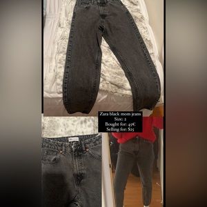 Zara black mom jeans
